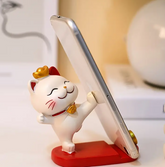 Cute Cartoon Cat Mobile Phone Tablet Bracket - Office Desk Decoration Holder for Tablets and Phones